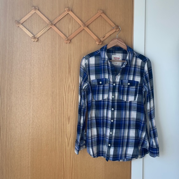 Mossimo Supply Co. Plaid Button Down in Blue - Picture 2 of 8